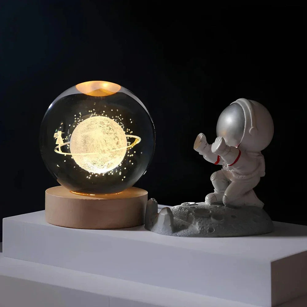 BowLift | LED Night Light with 3D Crystal Sphere