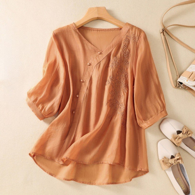 Stella- Asymmetrical Button Tunic