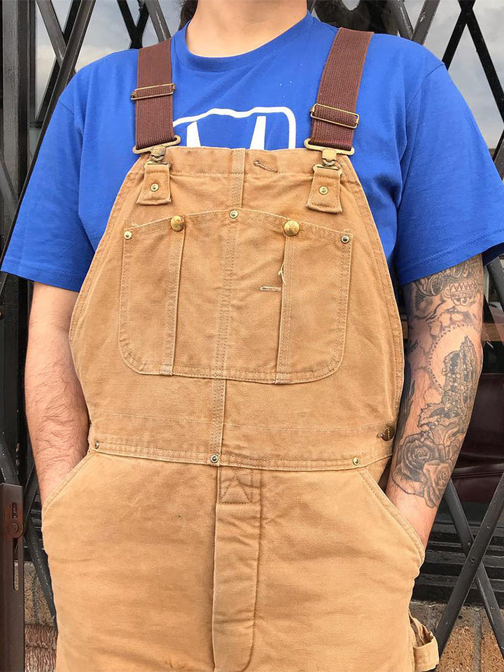 Men's Canvas Dungarees with Relaxed Fit