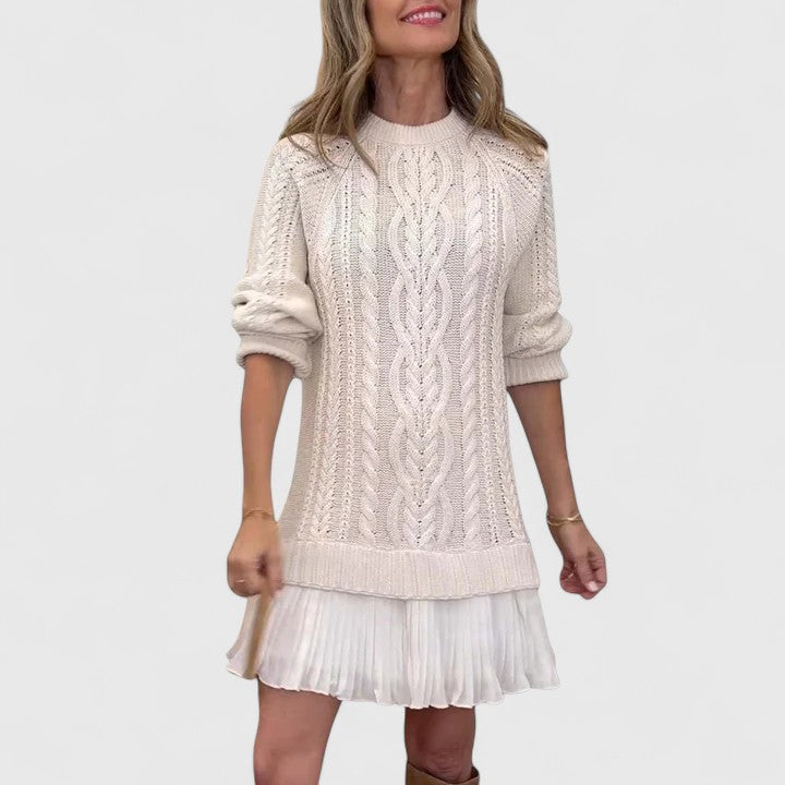 AMARA – CABLE KNIT SWEATER DRESS