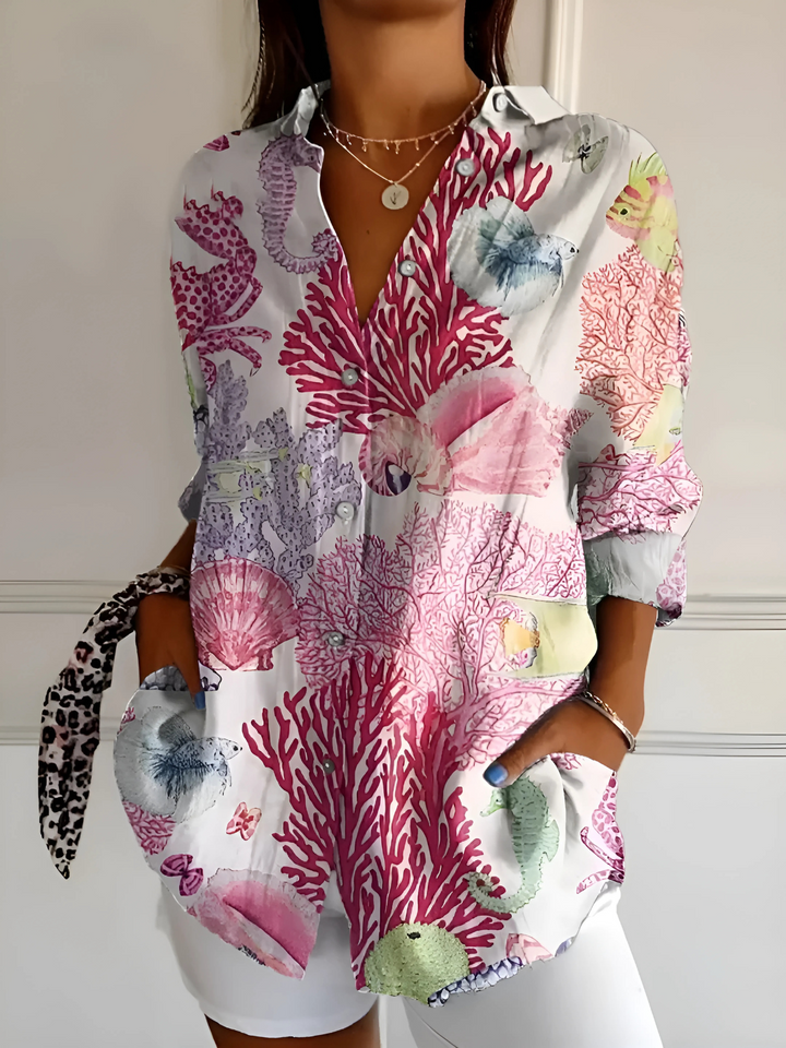 Yllona – Button-Up Relaxed Blouse