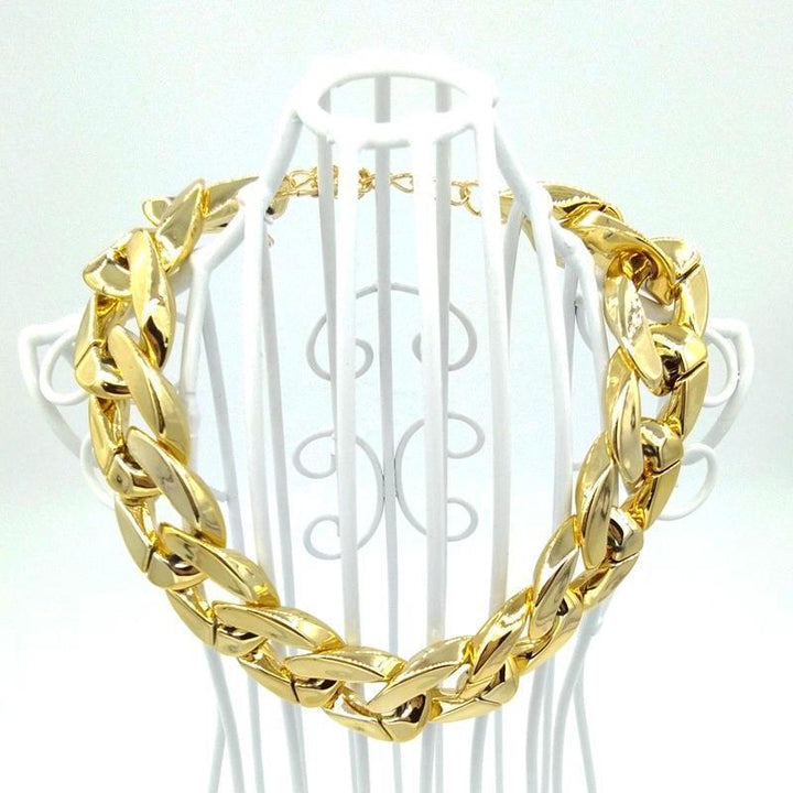 Azura | Pet Jewelry Thick Gold Chain Collar