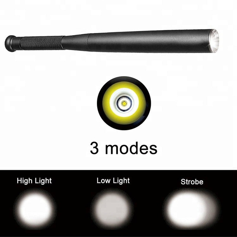 Azura | Baseball Bat Shaped LED Flashlight | Aluminum Alloy, 3 Lighting Modes | Emergency & Utility Use