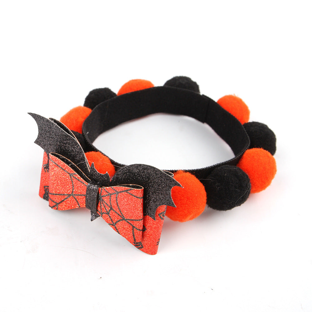 Azura | Halloween Pet Collar – Adjustable Dog and Cat Neck with Pumpkin and Skull Designs