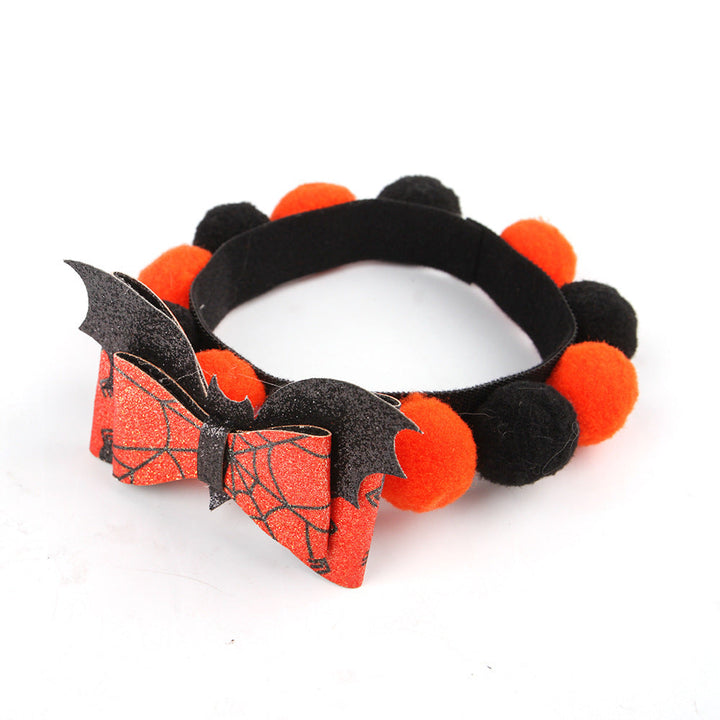 Azura | Halloween Pet Collar – Adjustable Dog and Cat Neck with Pumpkin and Skull Designs