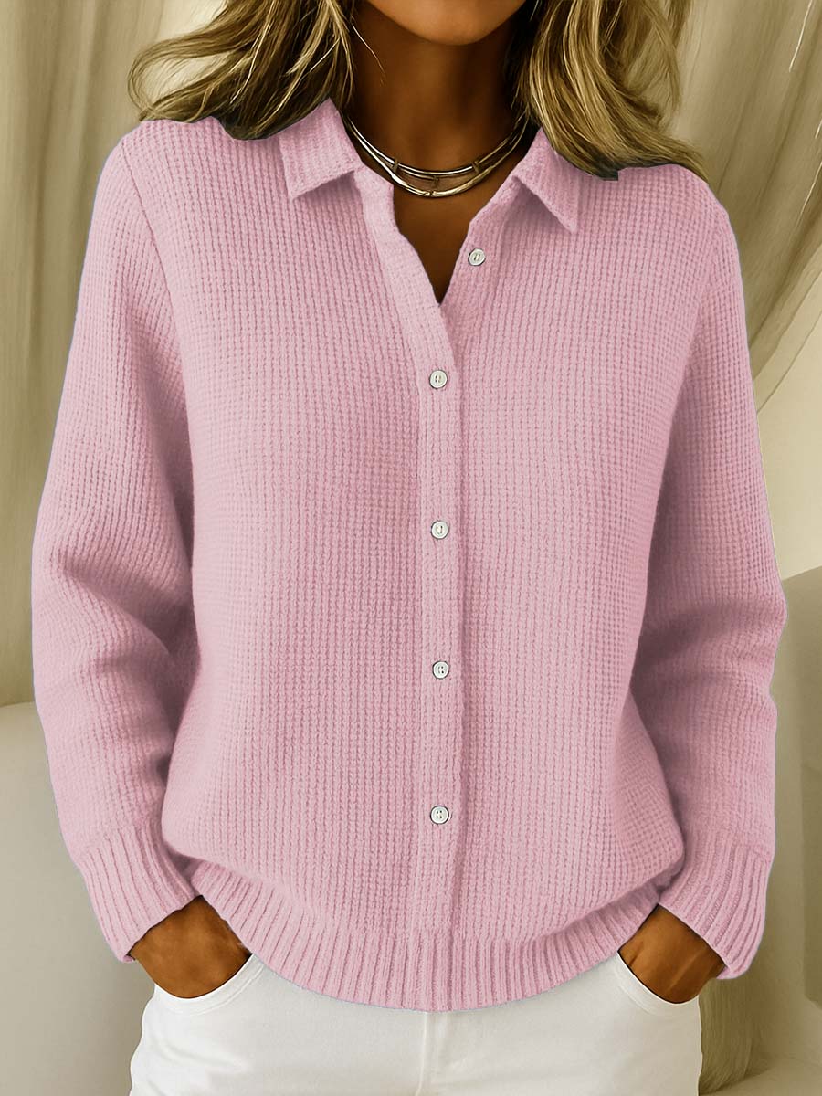 SOPHIA - COZY ELEGANCE BUTTON-UP SWEATER