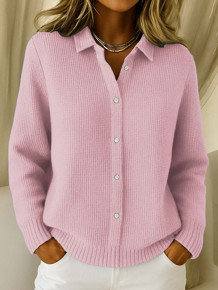 ANNA – COZY BUTTON-FRONT KNIT SWEATER