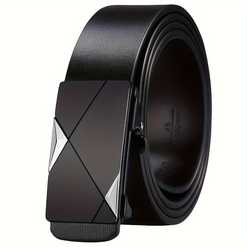 Azura | Men’s Genuine Leather Belt with Automatic Buckle – Classic Adjustable Cowhide Waist Belt
