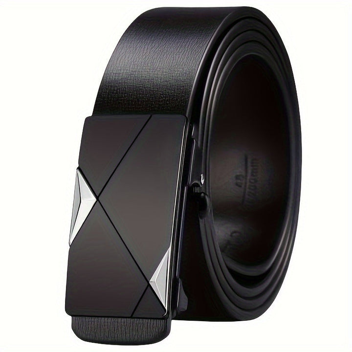 Azura | Men’s Genuine Leather Belt with Automatic Buckle – Classic Adjustable Cowhide Waist Belt