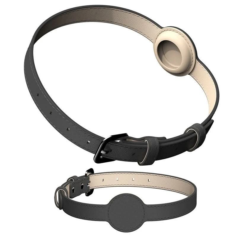 Azura | EDOUARD – Elegant dog collar with AirTag holder & weatherproof design