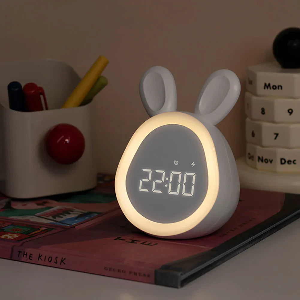 BowLift | GlowBunny – Cute Kids Alarm Clock with Night Light & Adjustable Brightness