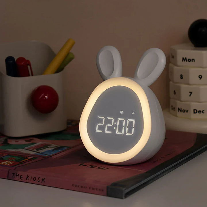 BowLift | GlowBunny – Cute Kids Alarm Clock with Night Light & Adjustable Brightness
