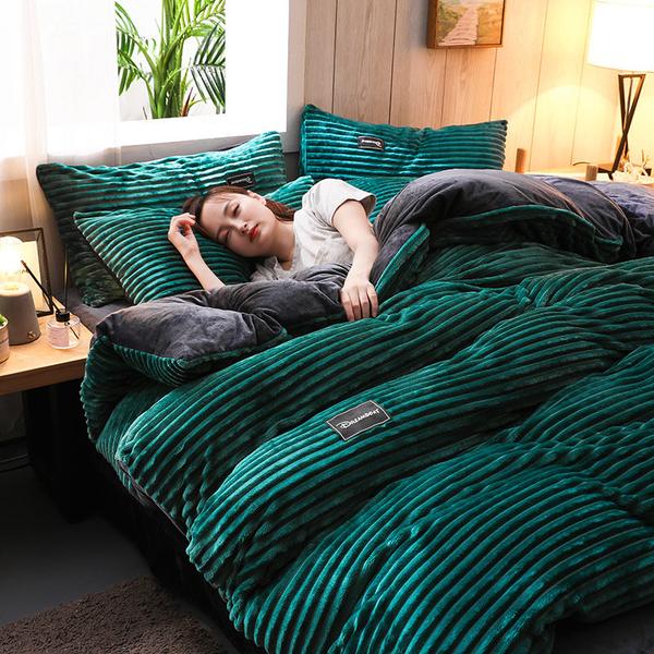 BowLift | Thickened Corduroy Velvet Bedding Set