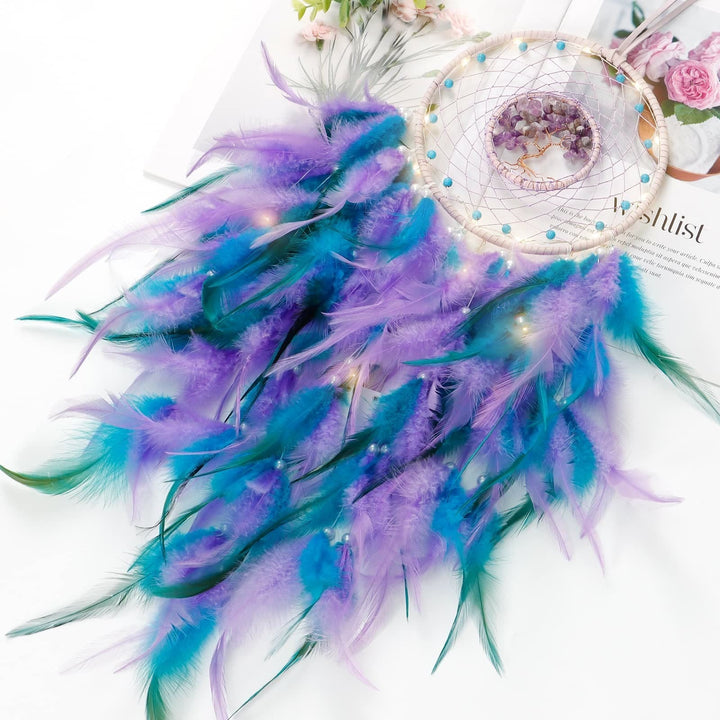 BowLift | Crystal Tree of Life Feather Glow Dreamcatcher