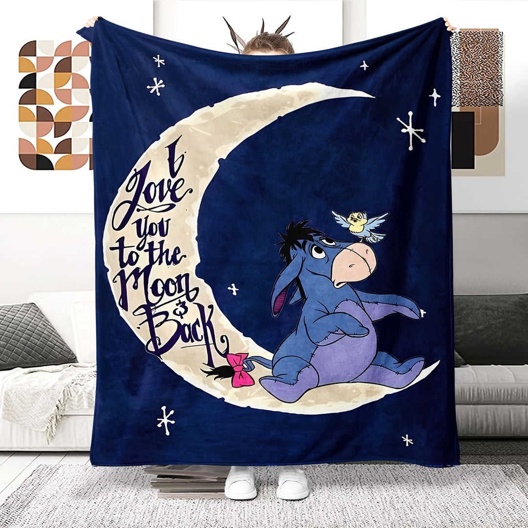 Azura | Soft fleece blanket with Eeyore design - Available in multiple sizes for all seasons