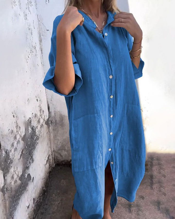 Alva - Ibiza-Inspired Shirt Dress