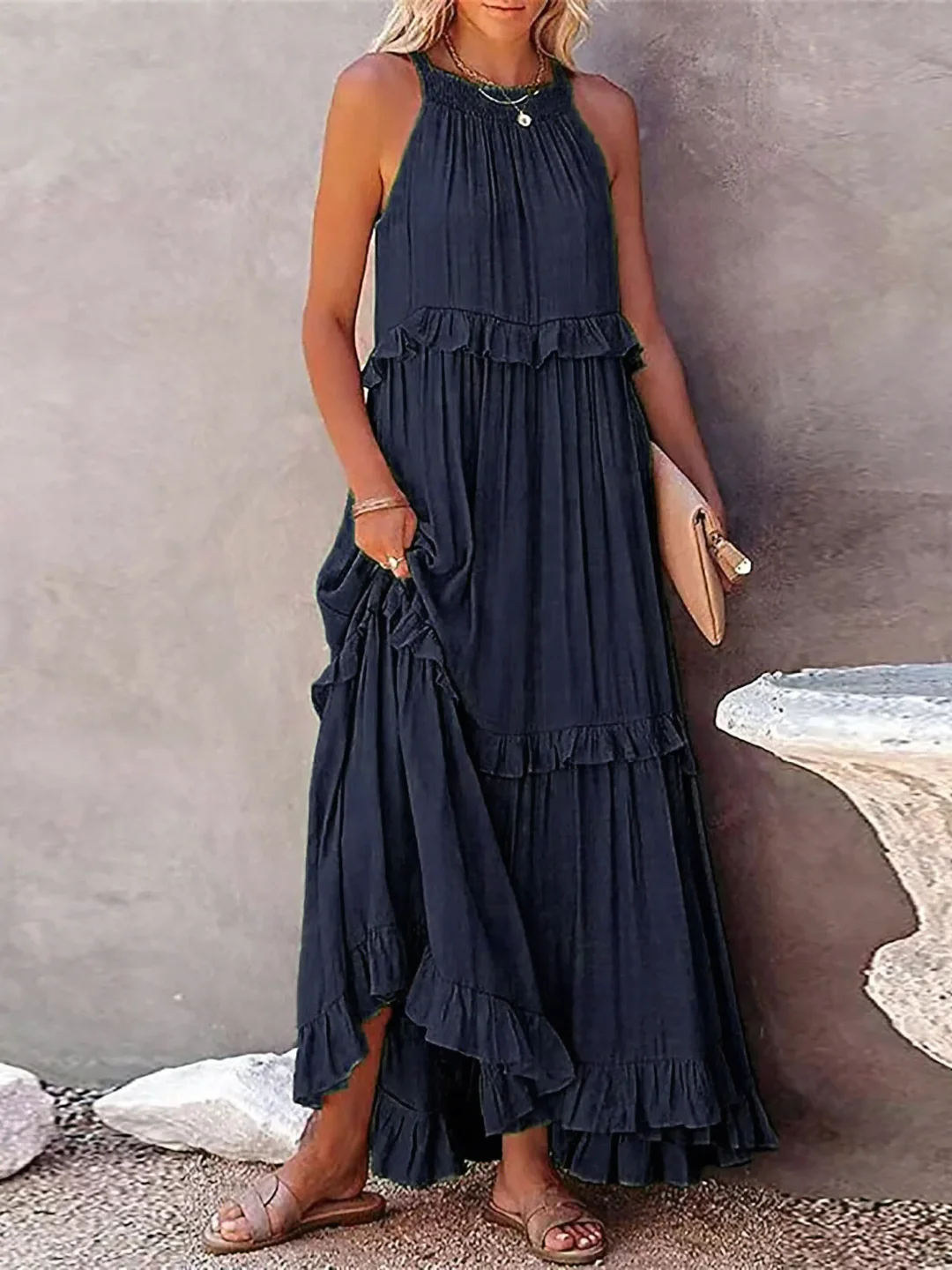 Mabel - Ruffle Breeze Maxi Dress