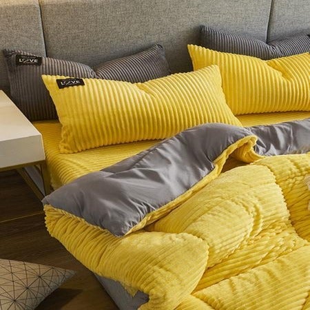 BowLift | Thickened Corduroy Velvet Bedding Set