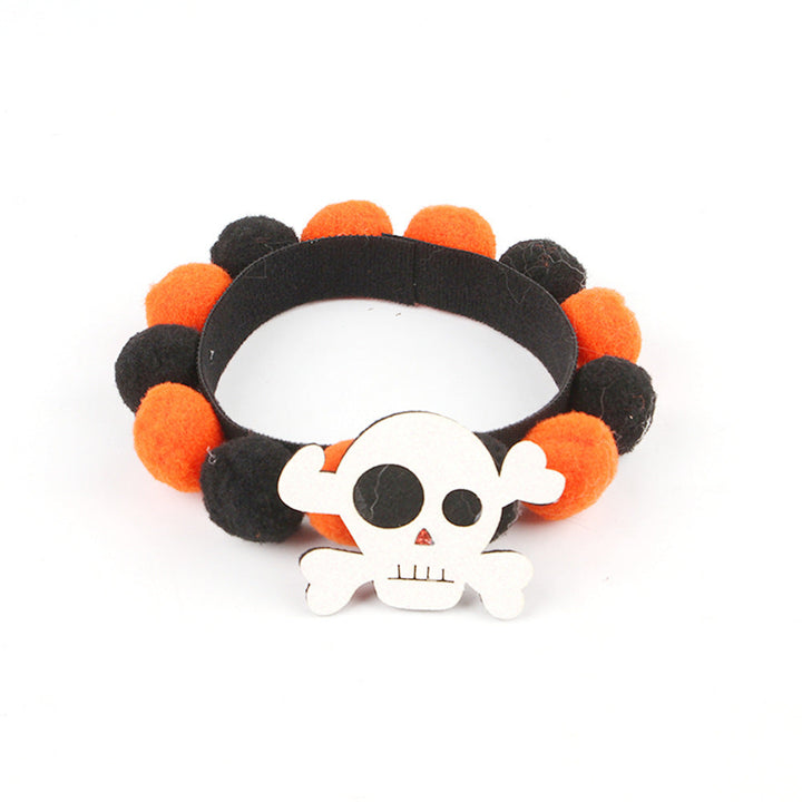 Azura | Halloween Pet Collar – Adjustable Dog and Cat Neck with Pumpkin and Skull Designs