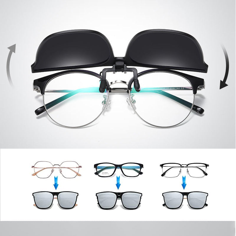 Azura | New polarized clip-on folding sunglasses