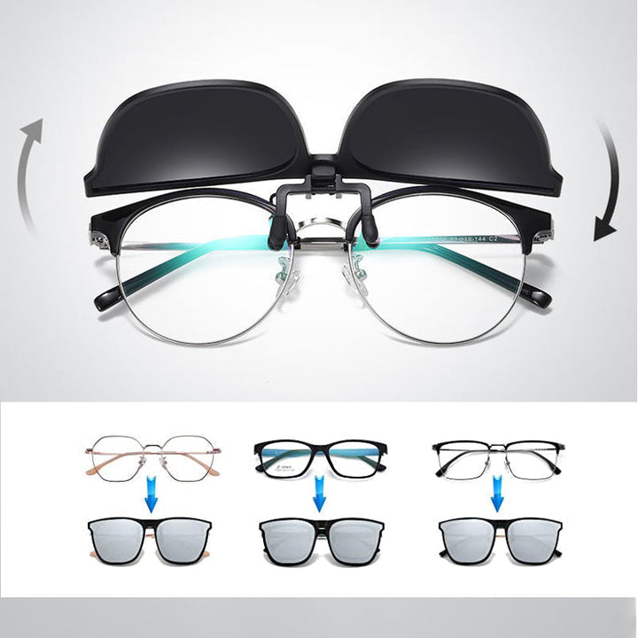 Azura | New polarized clip-on folding sunglasses