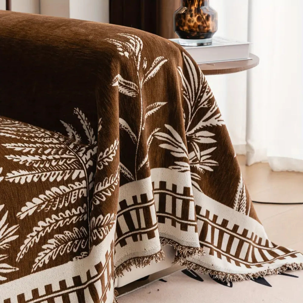 BowLift | Foliage Floral Chenille Sofa Cover
