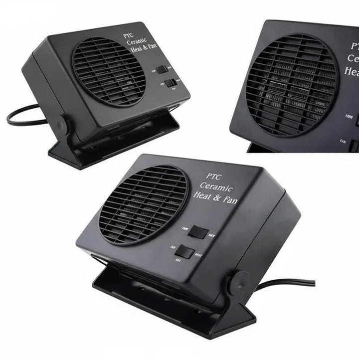 Azura | 12V Ceramic Car Heater Fan | 150W-300W | Portable Defroster w/ Automatic Thermostat