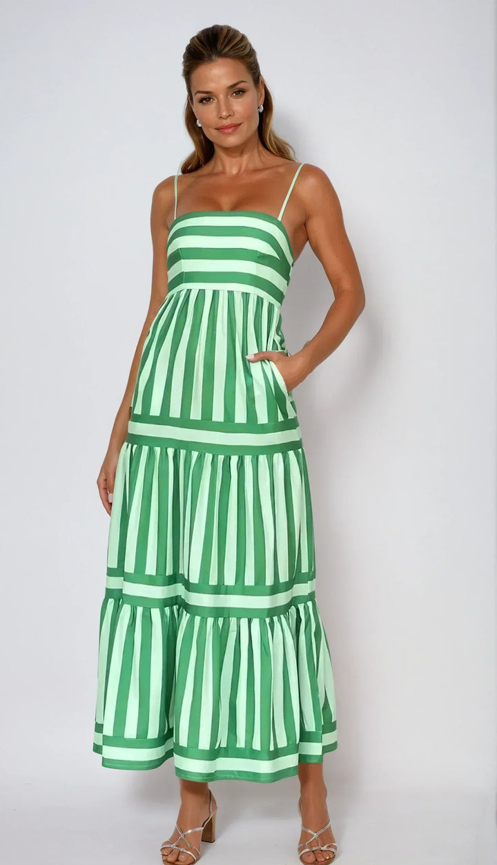 The Timeless Striped Midi Dress
