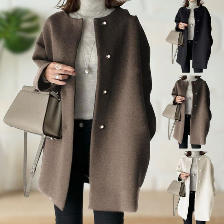 EVELYN – ELEGANT MINIMALIST BUTTON COAT