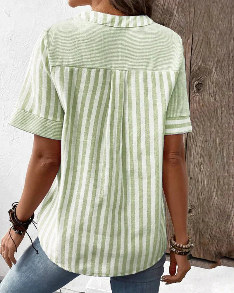 Marigold | Soft Striped Blouse
