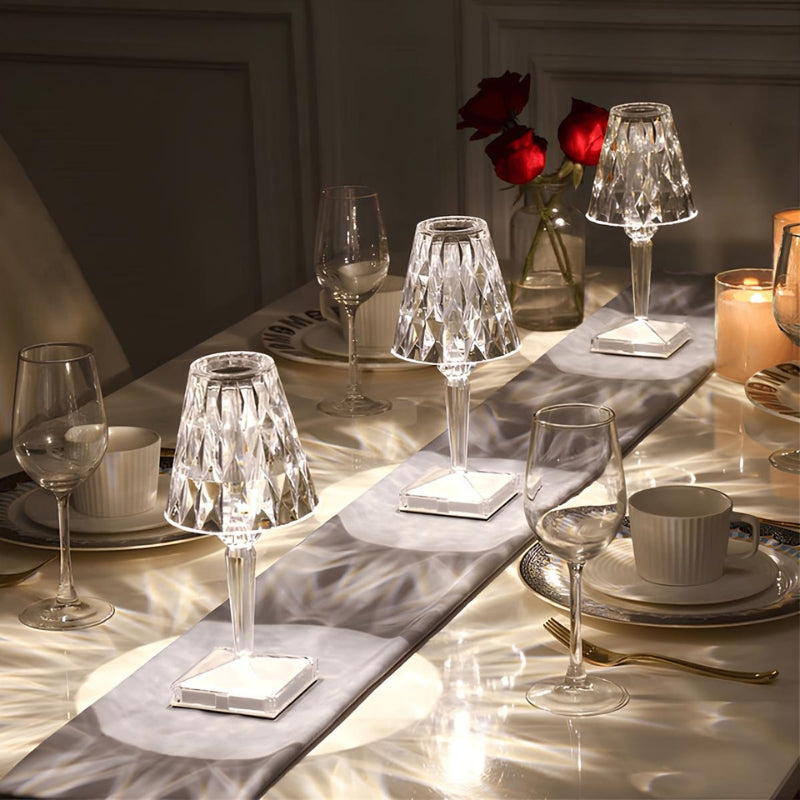 BowLift | Crystal Table Lamp with Touch Control - LumeCrystal