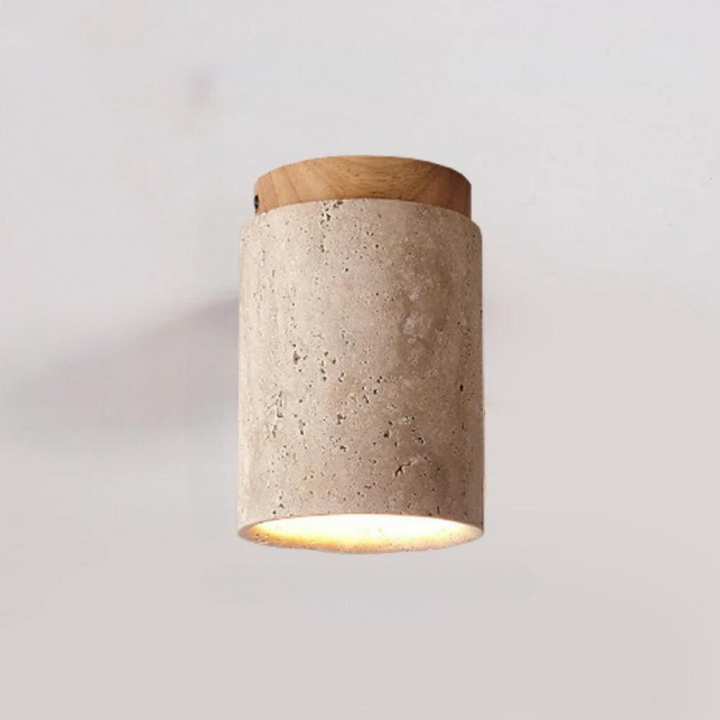 BowLift | LysSten – Built-in travertine chandelier for hallways and staircases