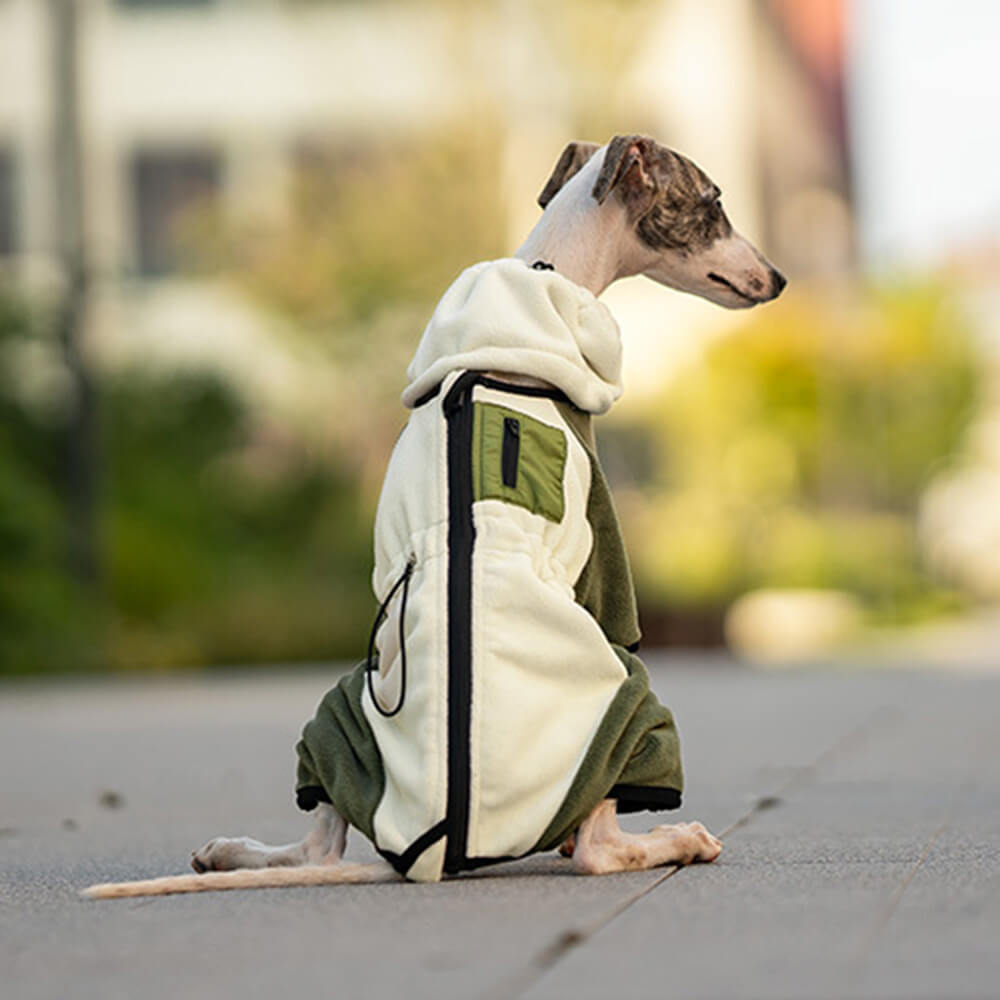 Azura | Full Protection Polar Fleece Dog Overall with Removable Collar