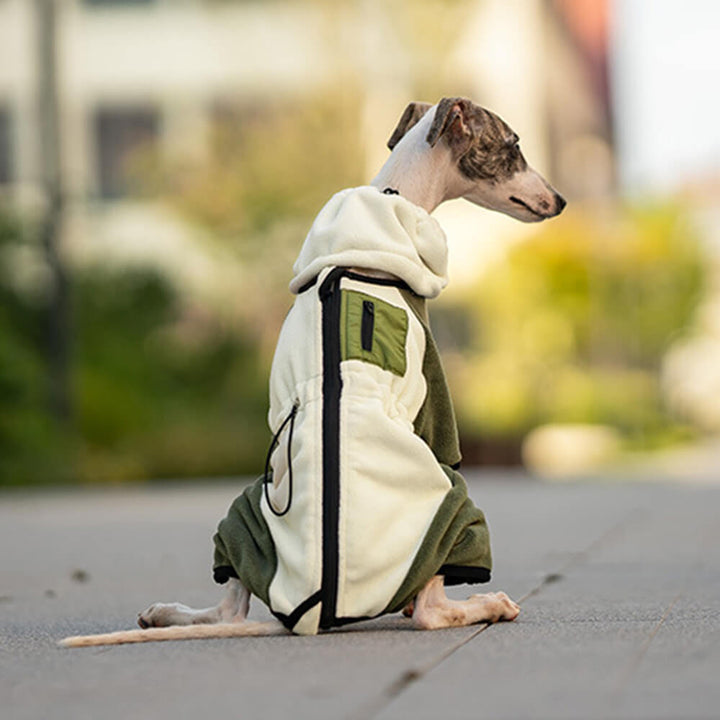 Azura | Full Protection Polar Fleece Dog Overall with Removable Collar