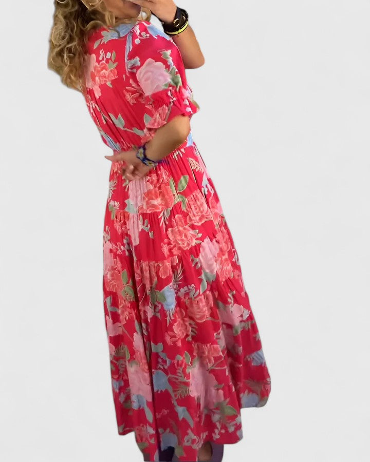 JULIANA – RADIANT BLOOM FLOWY MAXI DRESS
