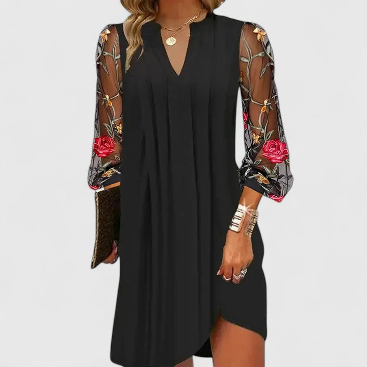 NICOLE – ELEGANT EMBROIDERED MINI DRESS