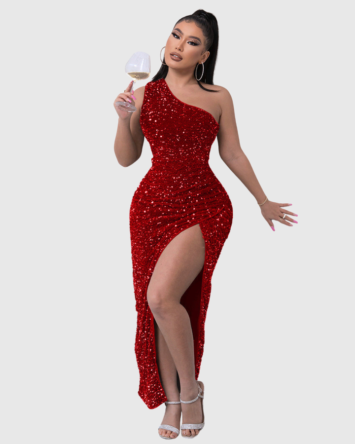 Lillian | Luxe One-Shoulder Evening Dress