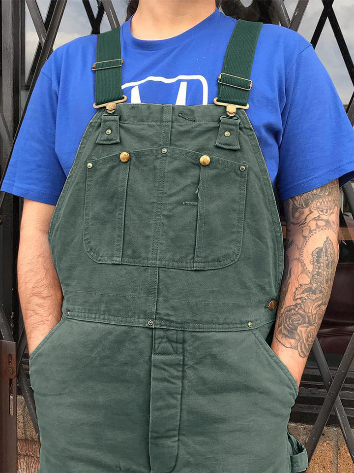 Men's Canvas Dungarees with Relaxed Fit