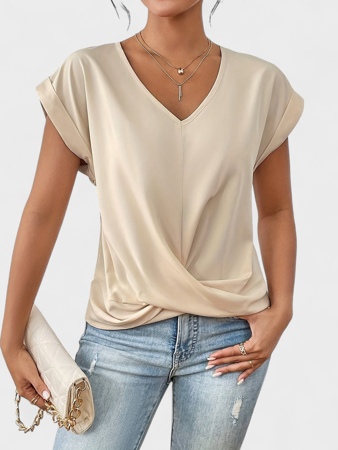 Kathrina - V-Neck Twist Front Top