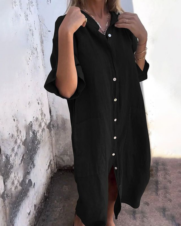 Alva - Ibiza-Inspired Shirt Dress