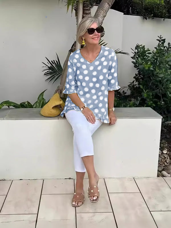 Lucienne – Stylish V-Neck Blouse