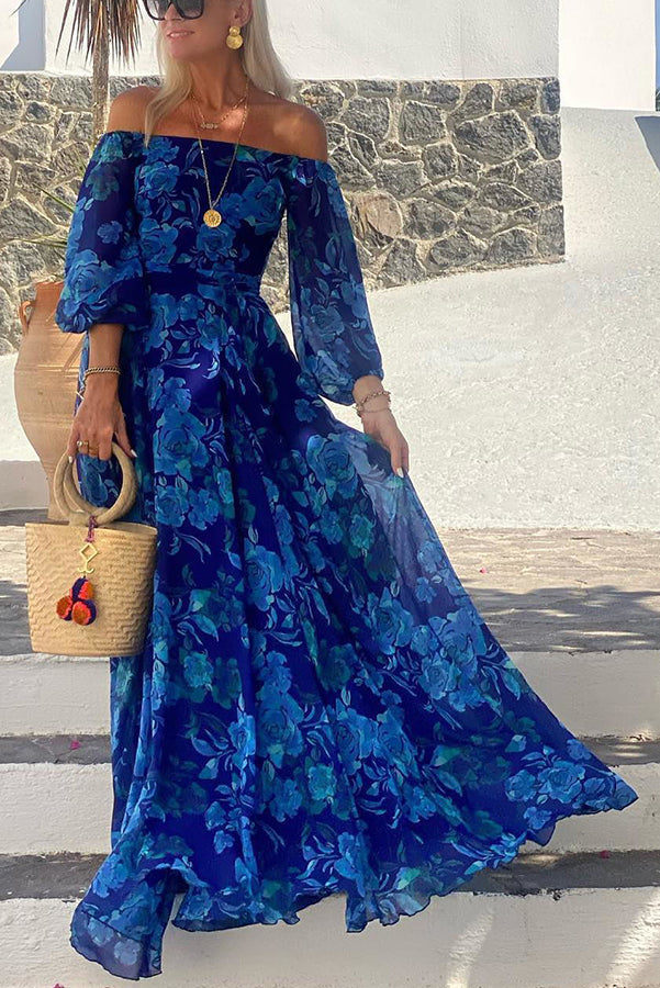 Francesca - Floral Off-the-Shoulder Maxi Dress