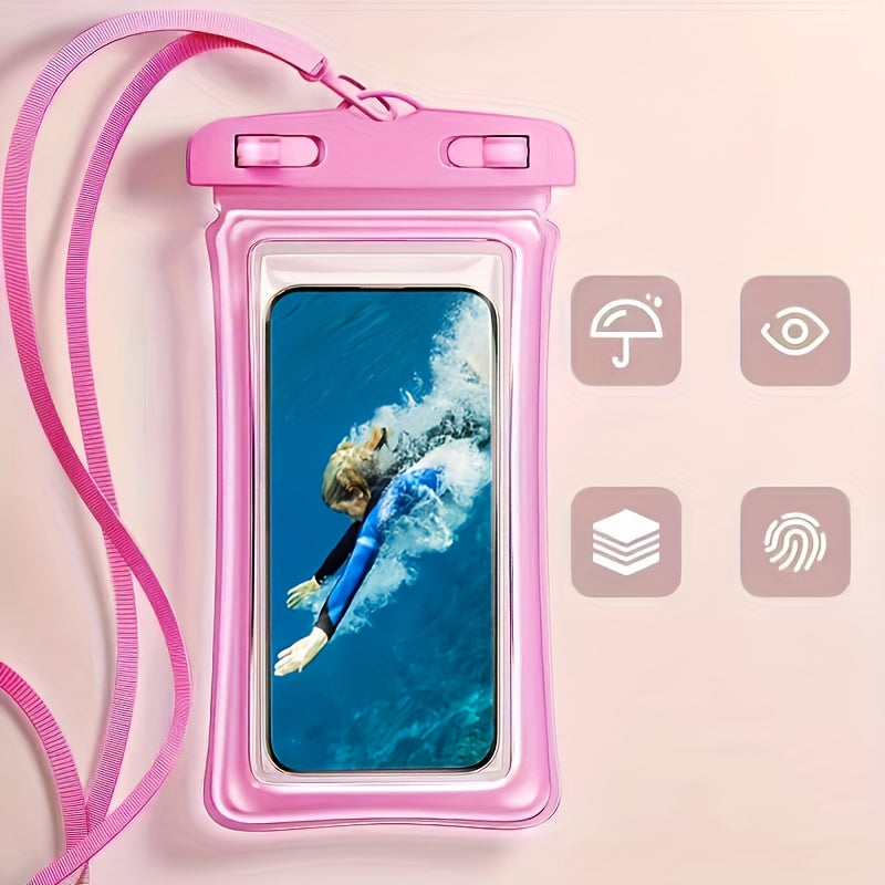 Azura | Waterproof Phone Case with Neck Strap for Beach and Travel – Durable PVC Smartphone Case for 20-32 cm Devices