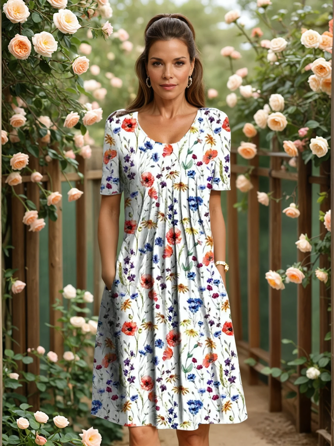 MARGA | ELEGANT DRESS WITH TUMMY COVERAGE