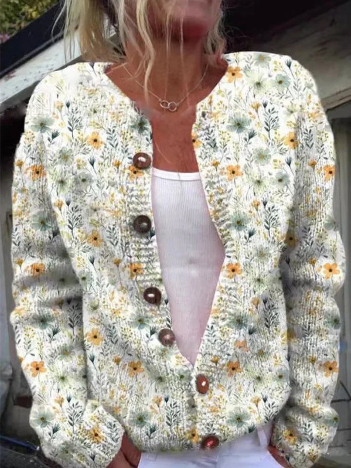 LILA | Floral Pattern Cardigan
