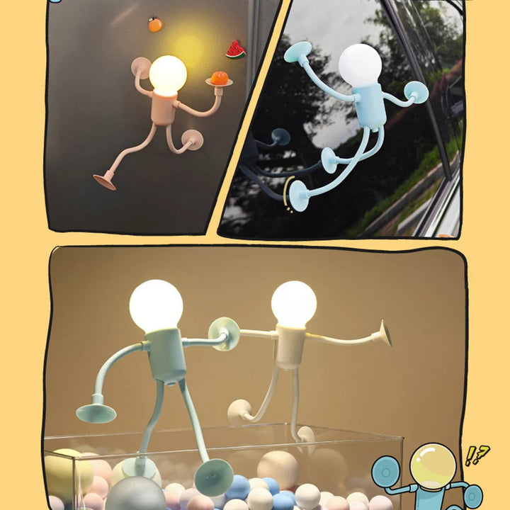 BowLift | Creative Bendable Cartoon Night Light with Suction