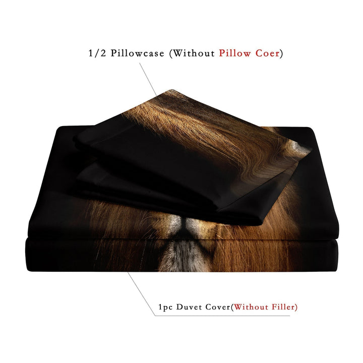 BowLift | Safari Lion Print Duvet Cover – African Wilderness for Your Bedroom
