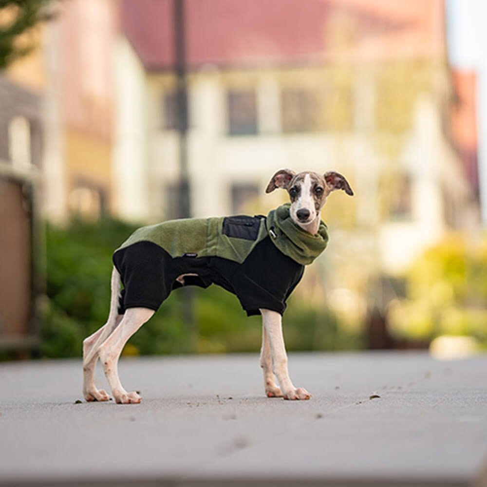 Azura | Full Protection Polar Fleece Dog Overall with Removable Collar