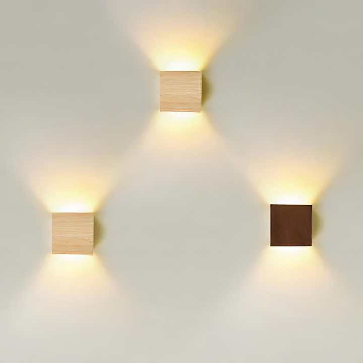BowLift | NordiLume | Scandinavian square wooden wall lamp