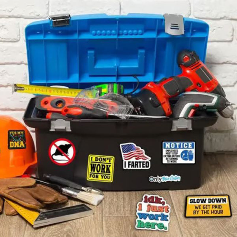 Azura | 150 Pcs blue collar funny stickers‍️